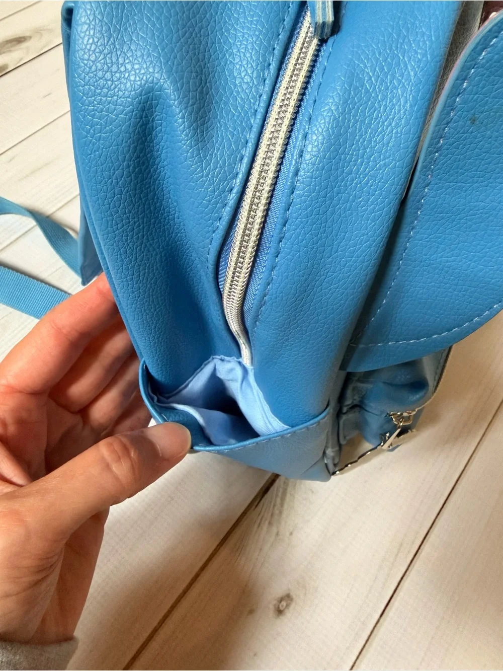 Disney Blue Stitch Face Mini Backpack
